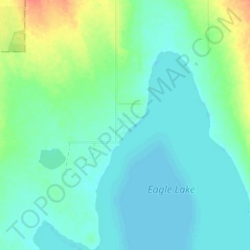 Carte topographique Eagle Lake, altitude, relief