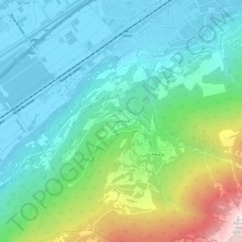 Carte topographique Sapinhaut, altitude, relief