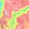 Carte topographique Bello, altitude, relief