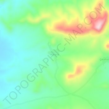 Carte topographique Alatarla, altitude, relief