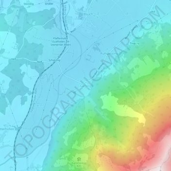 Carte topographique Gerling, altitude, relief