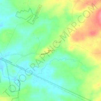 Carte topographique Bull Hill, altitude, relief
