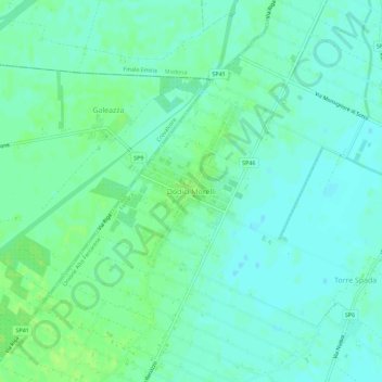 Carte topographique Dodici Morelli, altitude, relief