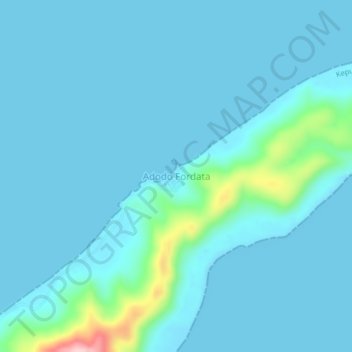 Carte topographique Adodo Fordata, altitude, relief