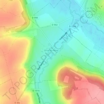 Carte topographique Au plaissy, altitude, relief