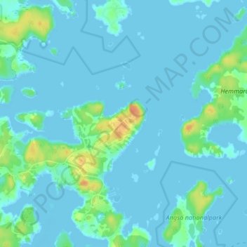 Carte topographique Lögla, altitude, relief