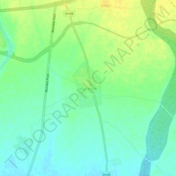 Carte topographique Mota Kapaya, altitude, relief