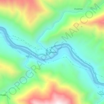 Carte topographique Uleytokpo, altitude, relief