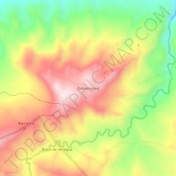 Carte topographique Dobocragua, altitude, relief