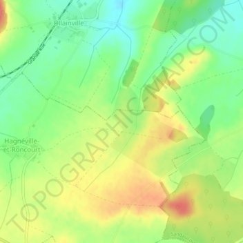 Carte topographique Collignon, altitude, relief