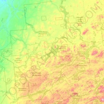 Carte topographique Kimball Island, altitude, relief