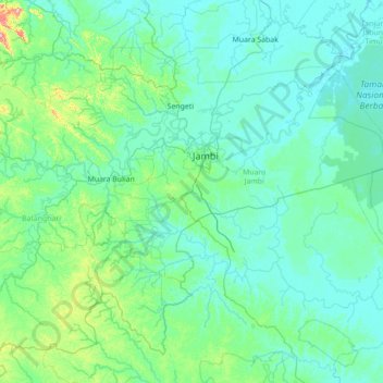 Carte topographique Mestong, altitude, relief