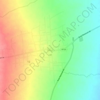 Carte topographique Pituil, altitude, relief