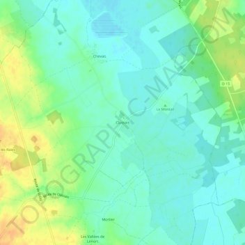 Carte topographique Clussais, altitude, relief