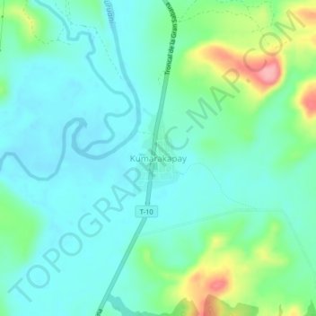 Carte topographique Kumarakapay, altitude, relief