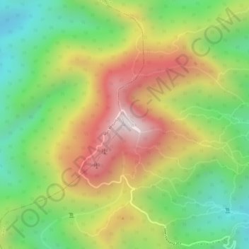 Carte topographique Bukit Kledang, altitude, relief