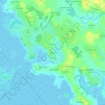 Carte topographique La Ratelais, altitude, relief