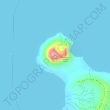 Carte topographique Mount Balantoc, altitude, relief