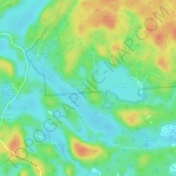 Carte topographique Frontenac Provincial Park, altitude, relief