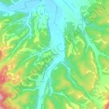 Carte topographique Dorcas, altitude, relief