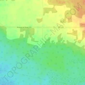 Carte topographique Menisino, altitude, relief