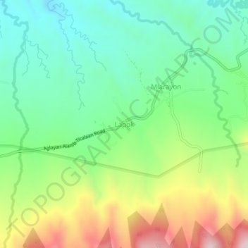 Carte topographique Lapok, altitude, relief