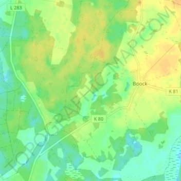 Carte topographique Faulensee, altitude, relief