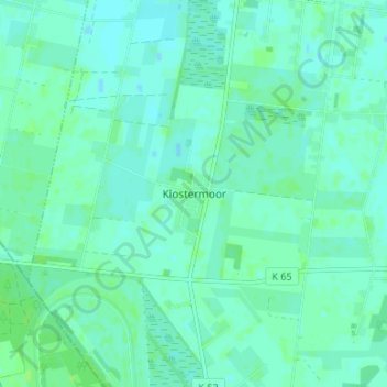 Carte topographique Klostermoor, altitude, relief