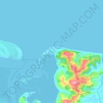 Carte topographique Ohiwa, altitude, relief