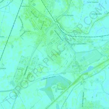 Carte topographique Borsea, altitude, relief