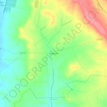 Carte topographique Riosequillo, altitude, relief