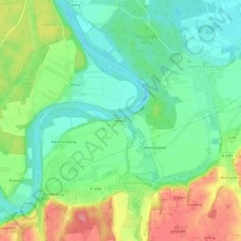 Carte topographique Heisting, altitude, relief