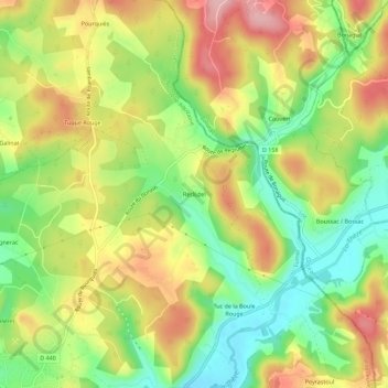 Carte topographique Recluzel, altitude, relief