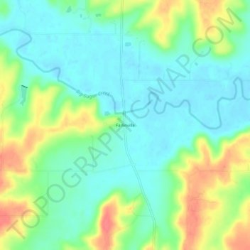 Carte topographique Farlinville, altitude, relief
