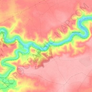 Carte topographique Cubas, altitude, relief