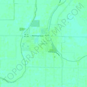 Carte topographique Lepanto, altitude, relief