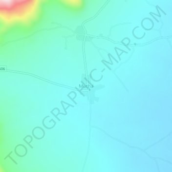 Carte topographique Mutha, altitude, relief