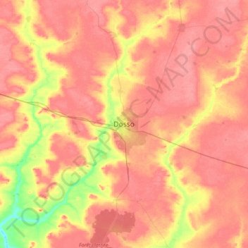 Carte topographique Dosso, altitude, relief
