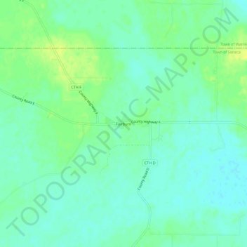 Carte topographique Fairburn, altitude, relief