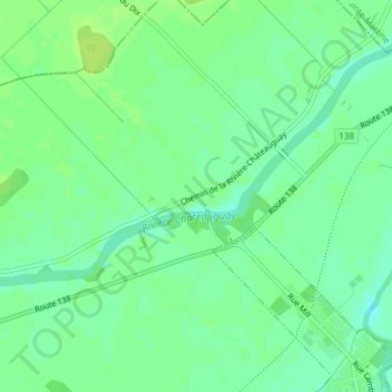 Carte topographique North Georgetown, altitude, relief