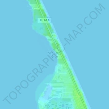Carte topographique Hog Point Cove, altitude, relief