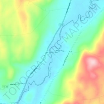 Carte topographique West Edmeston, altitude, relief