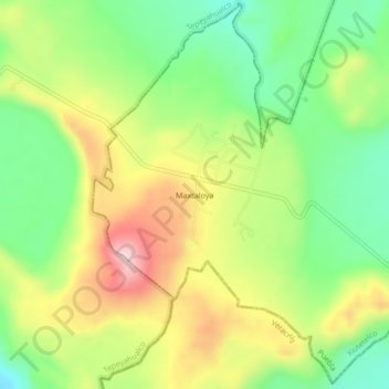 Carte topographique Maxtaloya, altitude, relief
