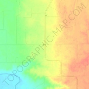 Carte topographique Jud, altitude, relief