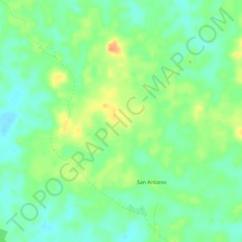 Carte topographique San Antonio, altitude, relief