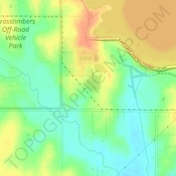 Carte topographique SW Oklahoma City Sludge Lagoon Dam, altitude, relief