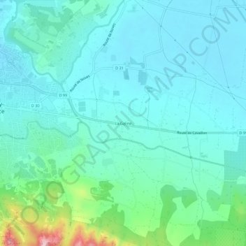 Carte topographique La Galine, altitude, relief
