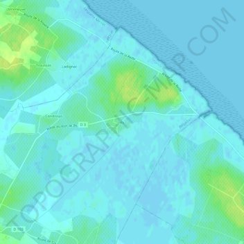 Carte topographique By, altitude, relief