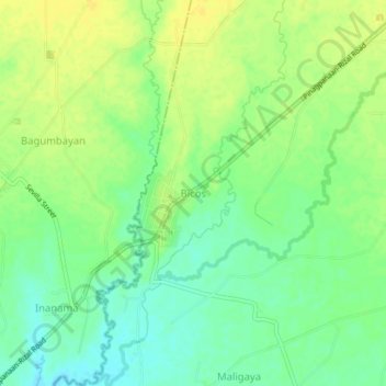 Carte topographique Bicos, altitude, relief