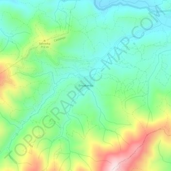 Carte topographique Enxabarda, altitude, relief